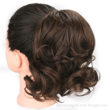 Vigorous 10" Ponytail Extension Short Curly Ponytail Clip in Hair Extension Natural Looking Synthetic Hairpiece for Women